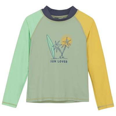 Color Kids - Kid's T-Shirt L/S with Chest Print - Lycra Gr 134 grün
