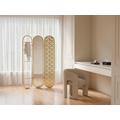 Paravento specchio 3 pannelli L. 117 x A. 175 cm in Metallo Dorato Art déco - MAVICA