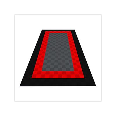 Swisstrax Ribtrax Pro One Car Garage Floor Tile Mat (Jet Black / Racing Red / Slate Grey)