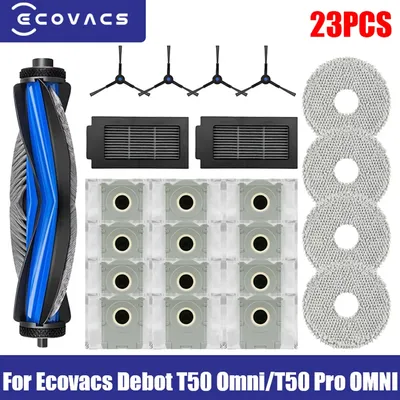 For Ecovacs Deebot T50 PRO Robot Vacuum Cleaner Robot Main Side Brush HEPA Filters Mop Cloth Dust Bags Image