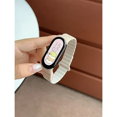 Silikon Magnetische Strap Für Xiaomi Mi Band 9 Sport Armband Für Xiaomi Uhr Mi band 8 Zubehör Uhrengehäuse Armband Image