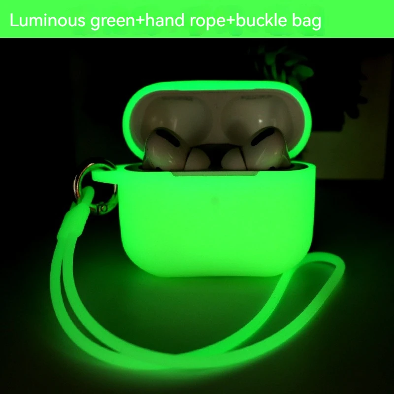 Für Airpods 1 or2 Fall Airpods Pro 2 Airpods 3 Bluetooth Kopfhörer Silikon leuchtende Schutzhülle fluor zierende Kopfhörer hülle Image