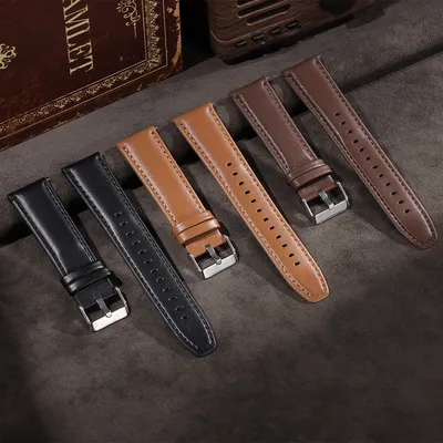 Neues Uhrenarmband Leder 22 mm für Huawei Watch GT4 2 GT3 Pro Ultimate für Samsung Galaxy Watch 3 Gear S3 Band für Fossil GEN 6 5