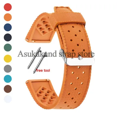 20 mm 22 mm Gummi-Silikonarmband für Seiko Sportuhrenarmband für Water Ghost, atmungsaktives, Image