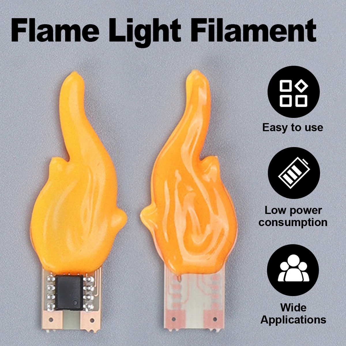 3v Led Flamme Licht 0,5w 20ma 2200k Cob Kerze Zubehör Flackernde Feuer Diy Kerzen Binking Leds lampe Geburtstag Party Image