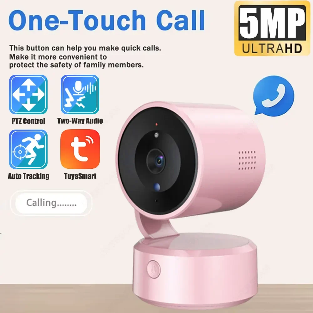 One-Touch-Anruf Tuya WiFi Smart Mini IP Kamera Indoor Wireless Home Security Menschliche Erkennung CCTV Überwachungs Kamera Auto Tracking Image