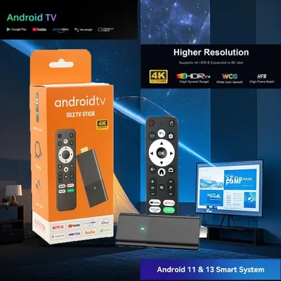 UBISHENG S02 TV Stick 4K Android TV 11 Smart TV Box mit H313 2GB RAM 8GB ROM WiFi 2,4G/5G HDR 10+ Media Player Dual Wifi