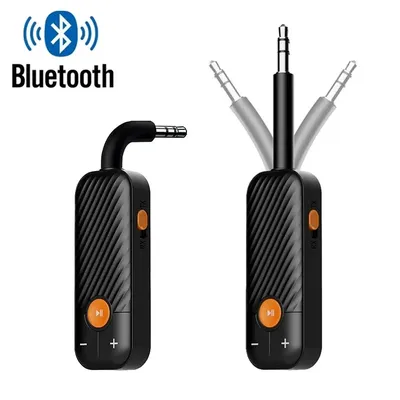 2-in-1-Bluetooth-Adapter, Sender, Empfänger, Bluetooth AUX 5.2, kabellos, 3,5-mm-Adapter, Stereo für Kopfhörer, TV, Auto-Audio-Receiver Image