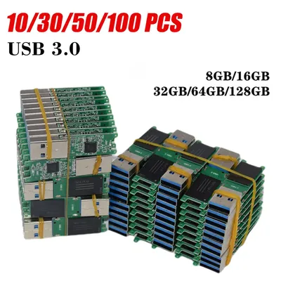 10-100 Stück Großhandel Chip USB 3.0 Flash Drive Memory Stick 8 GB 16 GB 32 GB 64 GB 128 GB USB U Image