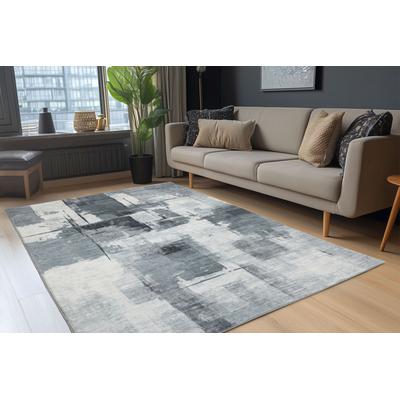 Teppich OBSESSION "Posh 300", grau, B:230cm H:12mm L:330cm, Polyester, Teppiche, modernes Design, bedruckte Qualität, Wohnzimmer Image