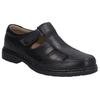 Klettschuh JOSEF SEIBEL "Alastair 08", Herren, Gr. 46, schwarz, Leder, unifarben, klassisch, Schuhe, Bäcker Sandale, Halbschuh, Komfortschuh in extraweiter Passform