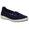 Riemchenballerina JOSEF SEIBEL "Caren 67", Damen, Gr. 36, blau (dunkelblau), Leder, Textil, sportlich, Schuhe, Slipper, Sneaker, Schlupfschuh mit Metallic Einsatz an der Ferse