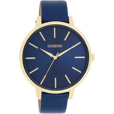 Quarzuhr OOZOO, blau (dunkelblau), Armbanduhren, Damen, Armbanduhr, Damenuhr, Herrenuhr, Lederarmband Image