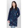 Fleecejacke DEPROC ACTIVE "Patchwork NUNAVUT LONG WMN", Damen, Gr. 40/42 (M), blau (schwarz navy), 100% Baumwolle, casual, Langarm, Jacken, auch in Großen Größen erhältlich