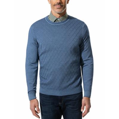Walbusch Herren Struktur Pullover Merino Extrafein Blau Image