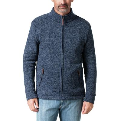 Walbusch Herren Zwei-Lagen-Strickjacke Winterwarm Blau Image