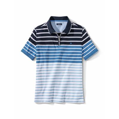 Walbusch Herren Club Polo-Hemd Blau gestreift Image