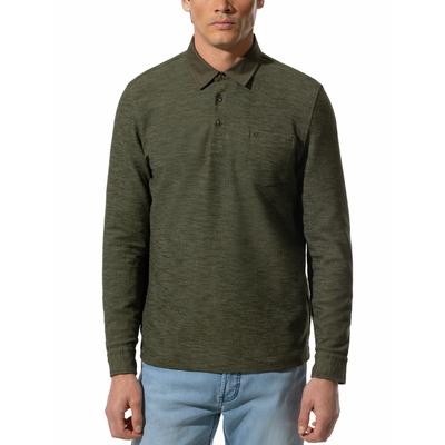 Walbusch Herren Flammgarn-Polo Bicolor Schilf Image