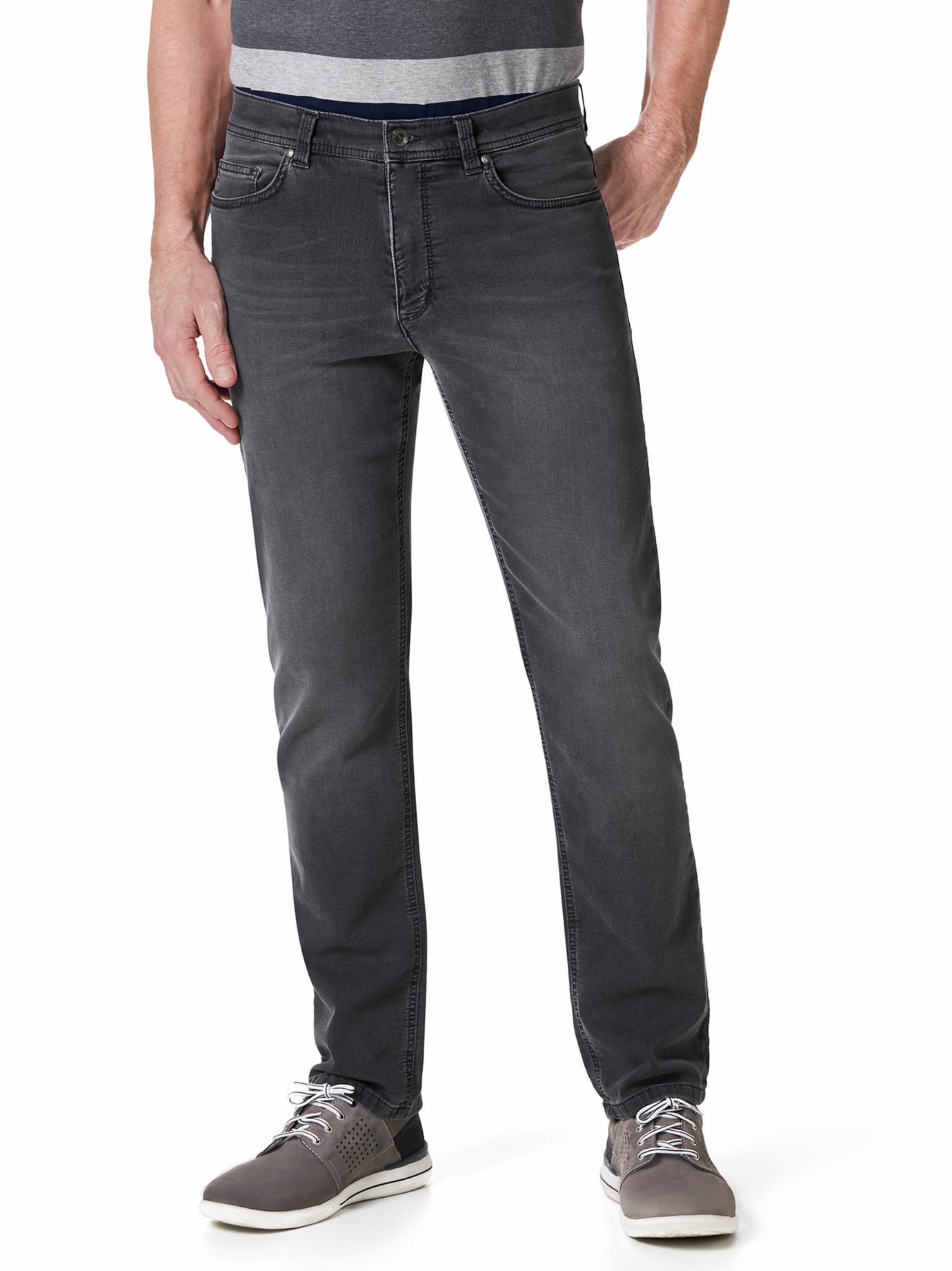 Walbusch Herren Jogger-Jeans Five Pocket Grau