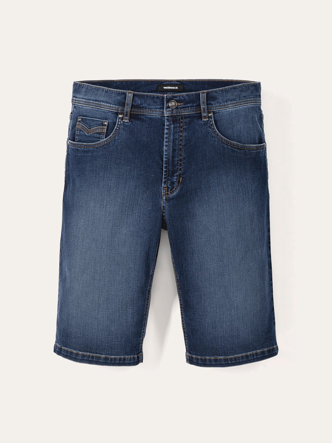 Walbusch Herren Ultralight Bermudahose Jeans 2.0 Blau