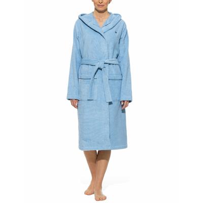 Walbusch Damen Sauna Mantel Kuschelfrottier Hellblau Image