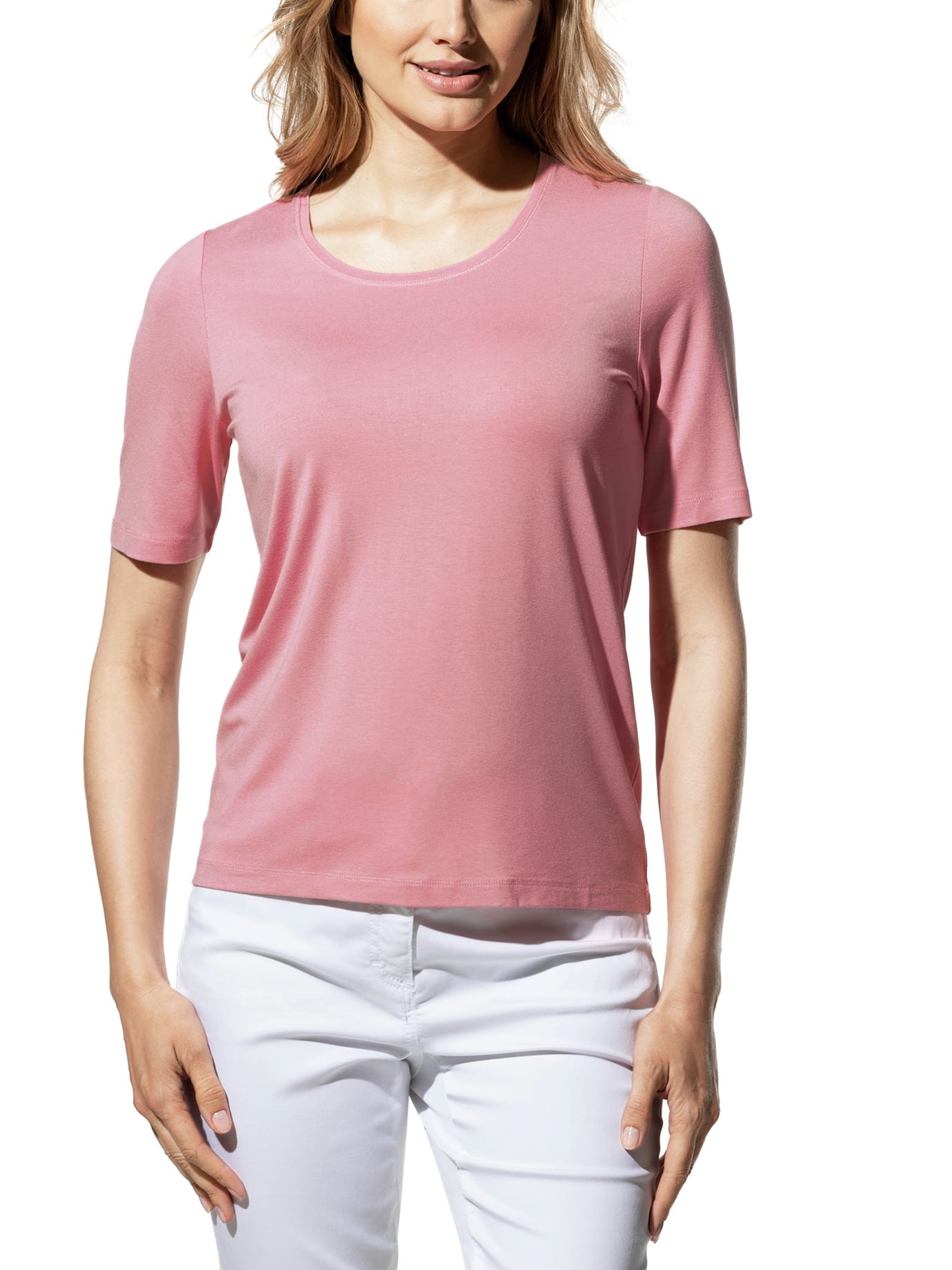 Walbusch Damen Viskose-Shirt Rosa