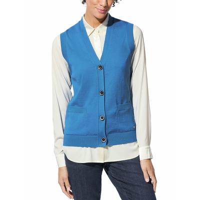Walbusch Damen Pima-Cotton Strick-Weste Hellblau Image