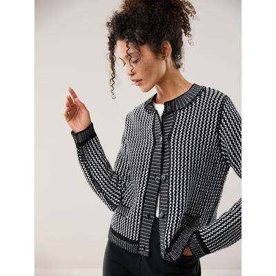 Walbusch Damen Strickjacke Chic & Go Schwarz gemustert Image