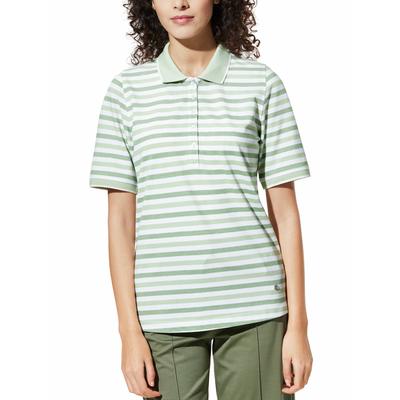 Walbusch Damen Bügelfrei Sommer-Polo Gruen gestreift Image