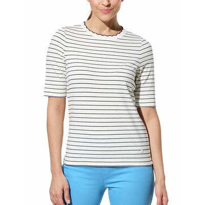Walbusch Damen Ringelshirt Wellenband Blau gestreift Image