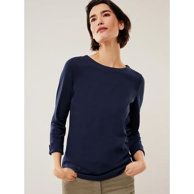 Walbusch Damen Baumwollshirt Softrib Blau Image