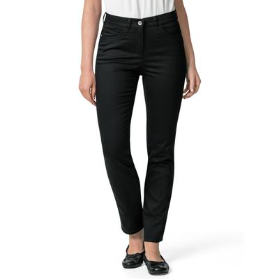 Walbusch Damen Bügelfrei Cotton-Hose Slim Fit Schwarz Image
