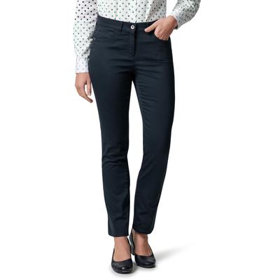 Walbusch Damen Bügelfrei Cotton-Hose Slim Fit Blau Image