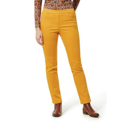 Walbusch Damen Thermo-Bügelfrei Baumwoll-Hose Gelb Image