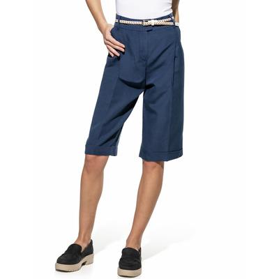 Walbusch Damen Leinenmix Bermuda Blau Image