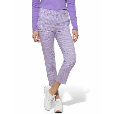 Walbusch Damen 7/8 Jacquardhose Minimal Lila gemustert Image