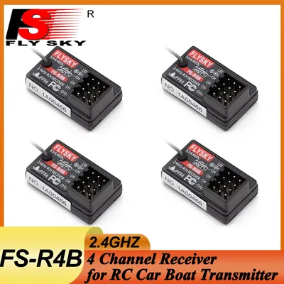 1/2/4PCS FLYSKY FS-R4B 4 Channel 4CH 2.4G Mini PWM Receiver 3.5-8.4V ANT Single Antenna for RC Car