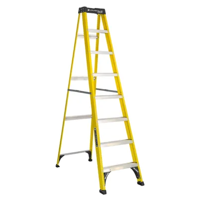 8' Fiberglass Step Ladder, 12' Reach, 250 lbs Load Capacity, W-3118-08