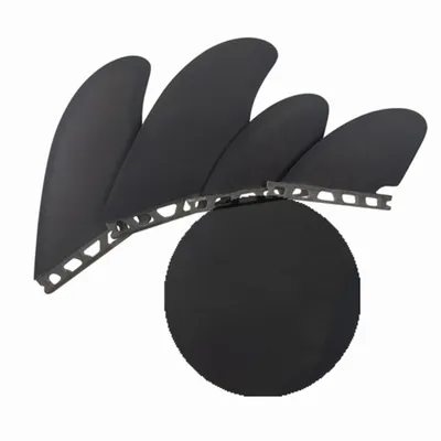 UPSURF-Surfboard Fins Set, Big Honeycomb Fins, Twin Rear Fin, Twin Side Fins, Single Tabs, 4 Fins,