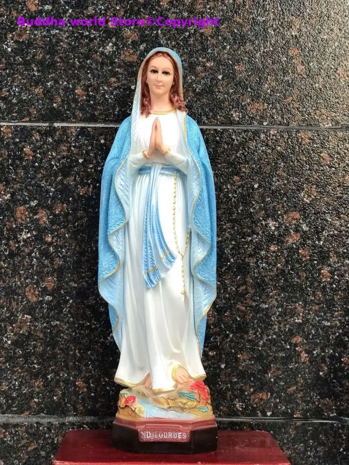 50 cm grande cristianesimo cattolicesimo figura santa la dea della Vergine Maria Madonna Lude HOME protezione della famiglia prega benedizione statua