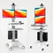 Carrello medico Stazione di lavoro medica con supporti per monitor/doppio/fotocamera Carrello ospedaliero mobile per ufficio domestico scolastico clinico
