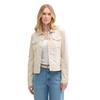 Jeansjacke TOM TAILOR, Damen, Gr. XXXL (46), beige (sand stone beige), Denim/Jeans, Obermaterial: 98% Baumwolle, 2% Elasthan. Futter: 100% Baumwolle, unifarben, casual, regular fit hüftlang, Langarm 1-Knopf-Manschette, Jacken, im farbigen Denim
