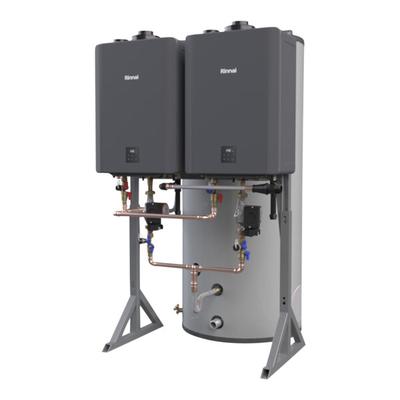 Rinnai Demand Duo H-Series CHS398100HCXiN Natural Gas / Liquid Propane 119-Gallon Storage Horizontal Double Water Heater - 120V, 398,000 BTU