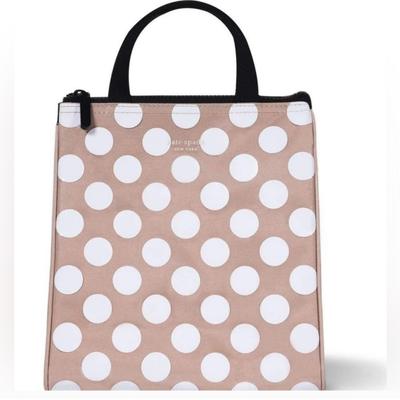 Kate Spade Bags | Kate Spade Polka Dot Lunch Tote Bag | Color: Cream/White | Size: Os