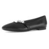 Ballerina GABOR, Damen, Gr. 40, schwarz, Glattleder, unifarben, festlich, Schuhe, Blockabsatz, Bequemschuh, Flats mit funkelnden Schmucksteinen