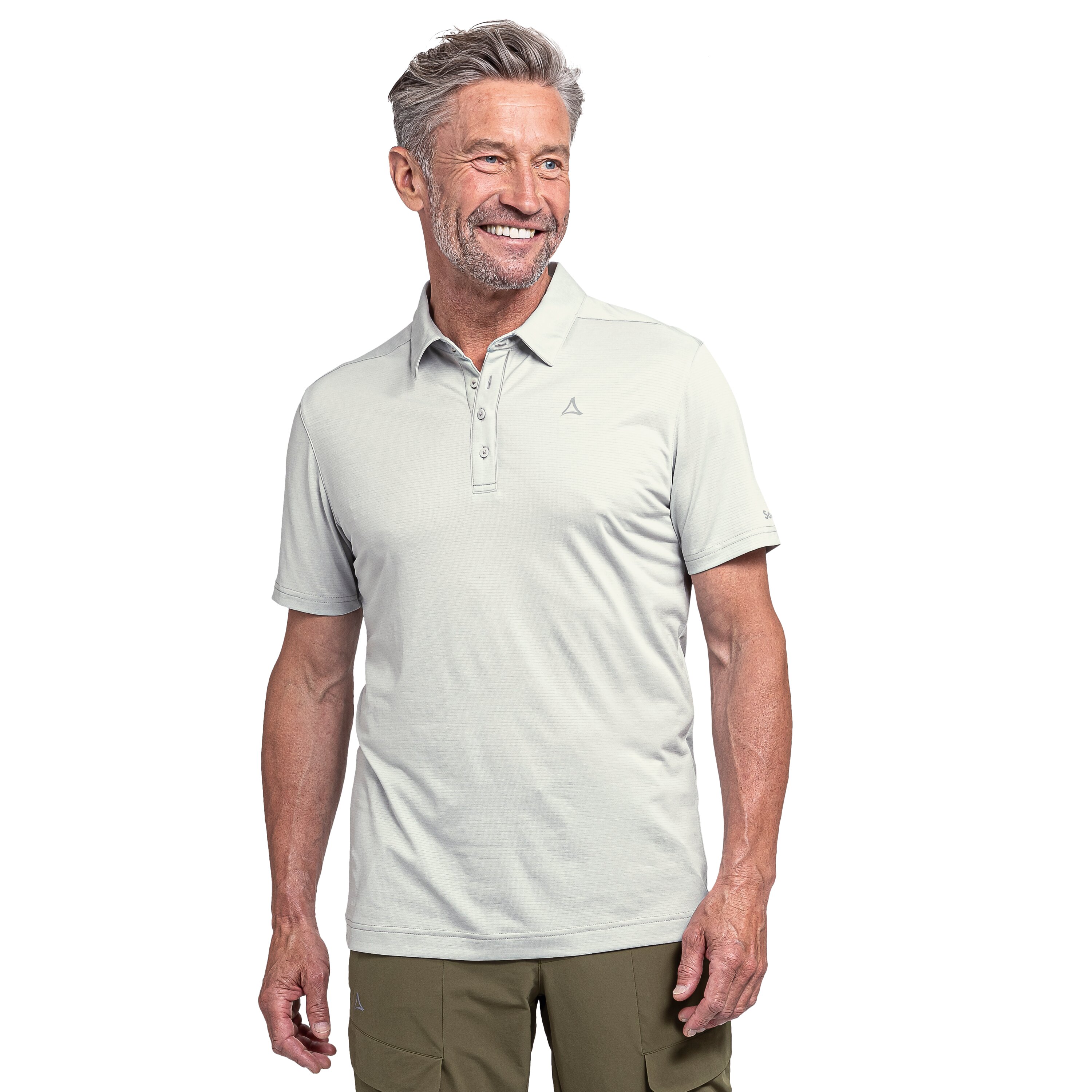 Poloshirt SCHÖFFEL "CIRC Polo Shirt Tauron M", Herren, Gr. 58, lila (gray violet), Obermaterial: 100% Polyester, normal, Shirts, sportliche Passform, kurze Ärmel, für Trekking und Outdoor