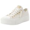 Sneaker CONVERSE "CHUCK TAYLOR ALL STAR LIFT PLATFORM GOLD", Gr. 42, egret, egret, gold, Synthetik, sportlich, Schuhe
