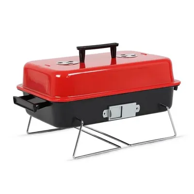 Portable BBQ Grill with Lid Lightweight Grill Stand Holder Portable Folding Home Grill Barbecue Grill Outdoor