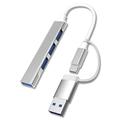 Hub USB C 4 in 1 Tipo C a USB 3.0 Adattatore USB 2.0 4 porte Mini USB Docking Station Compatibile MacBook iPad Pro Dell HP Laptop Telefoni