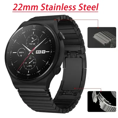 22mm Luxus Edelstahl Band Für Huawei Uhr GT3 GT2 Pro/GT 2e/GT2 46mm Armband metall Armband für Huawei Uhr 4/4pro/3/3pro Image
